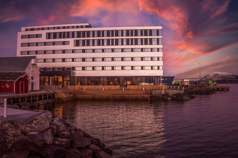 Facade of Scandic Sortland in Norway