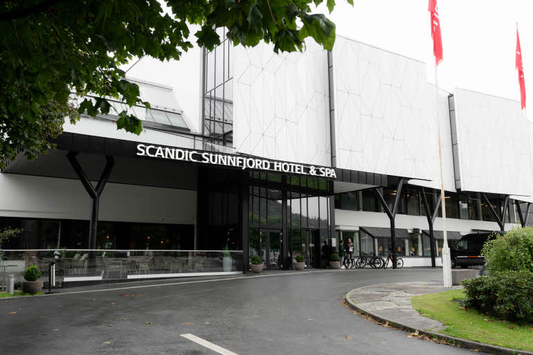 facade at scandic sunnfjord in forde norway