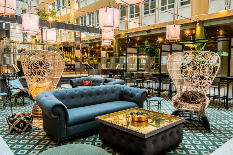Restaurang lobby hotell Scandic Skellefteå