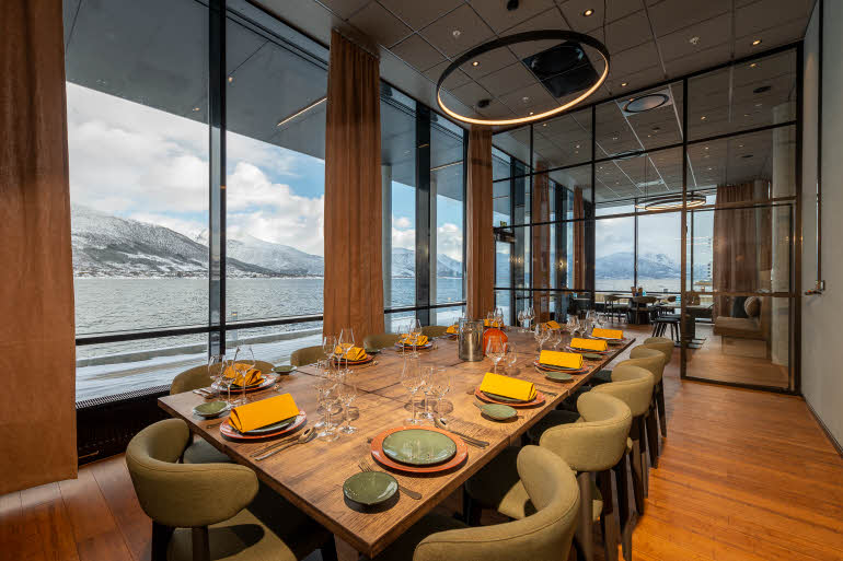 chambre separee i restaurang på scandic sortland