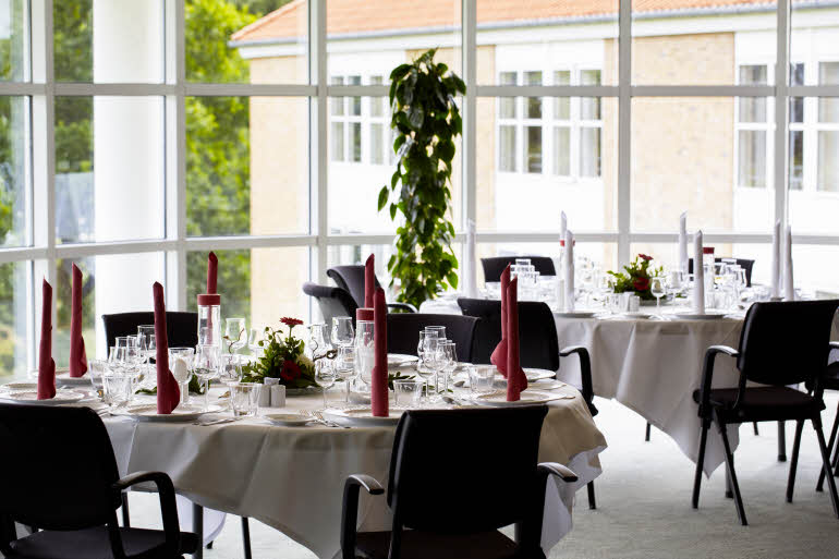 Banquet at Scandic Silkeborg, example of table setting