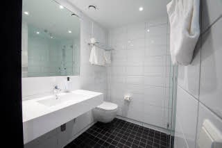 room bathroom at scandic sorland in norway