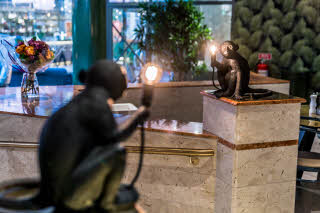 Restaurang detalj lampor Scandic Skellefteå
