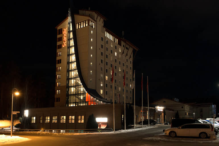 Fasad hotell Scandic Lugnet Falun
