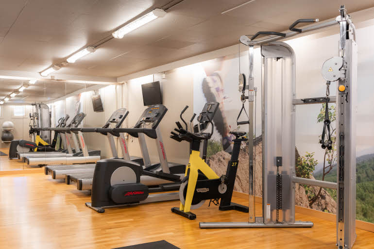 gym at scandic sunnfjord in forde norway