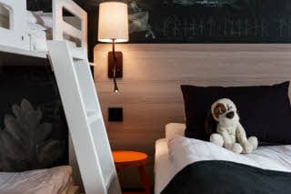 Sängar i familjerum på Scandic Täby