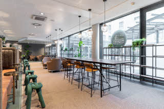 co-working lounge at scandic simonkentta in helsinki